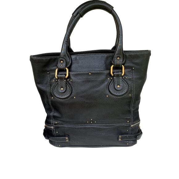 Authentic Chloe Paddington Tote Bag Black Leather - Picture 1 of 15